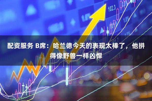 配资服务 B席：哈兰德今天的表现太棒了，他拼得像野兽一样凶悍
